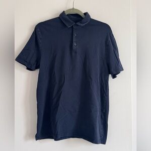 Simons Men’s Dark Navy Stretch Cotton Polo Shirt – Fitted, Size M